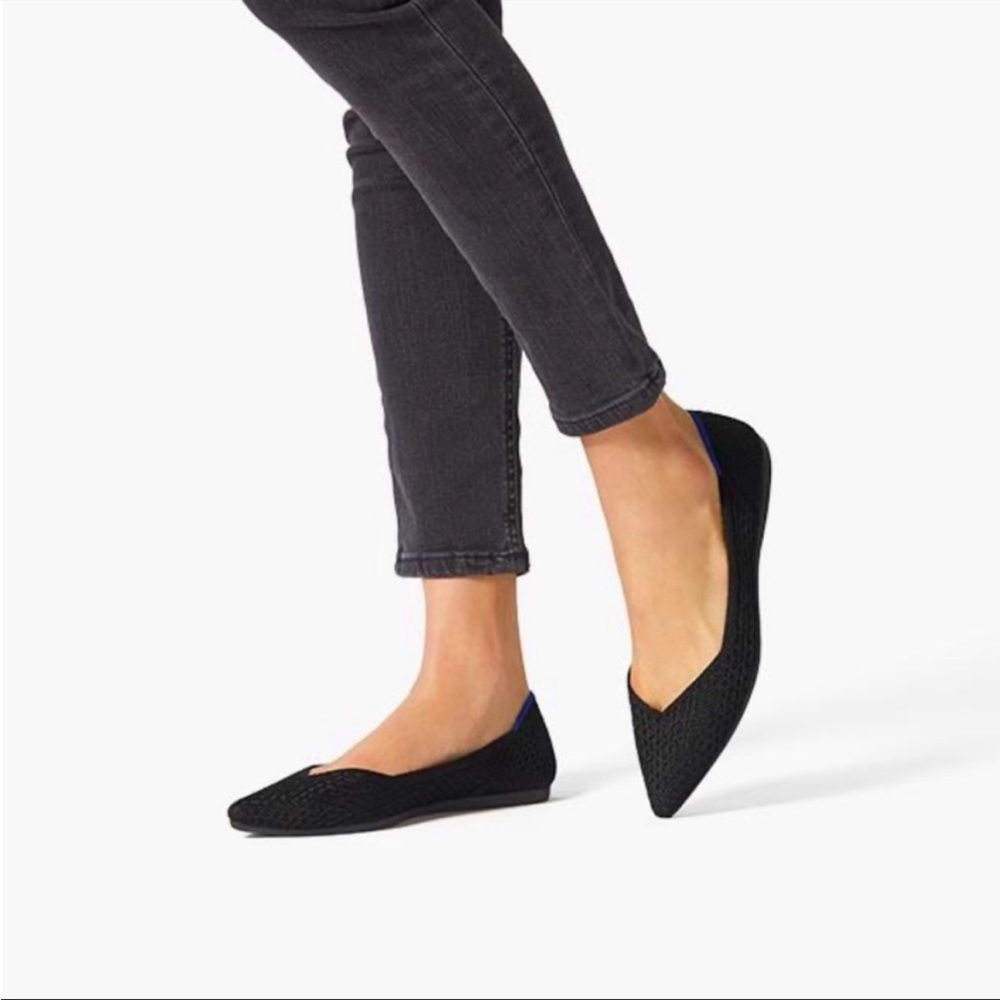 New Rothy’s Black Solid Pointed Toe
